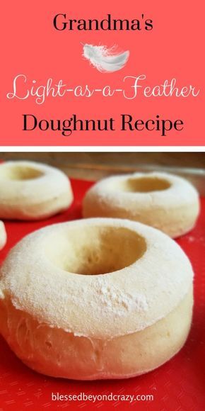 Grandma's Light-as-a-Feather Doughnut Recipe really does live up to it's name. These doughnuts are light, fluffy and delicious. #blessedbeyondcrazy #food #recipe #grandma Doughnut Recipe Easy, Doughnut Recipes, Homemade Doughnuts, Homemade Donuts Recipe, Donut Recipe, Donuts Recipe, Homemade Donuts, Doughnut Recipe, Baked Donuts