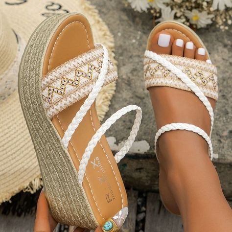 Ships In 7-12 Days If You Need Any Help, Write To Me, I Will Be Happy To Help Answer Step Into Summer With A Pair Of Stylish Sandals Perfect For Beach Strolls Or City Explorations. From Casual Flip-Flops For Laid-Back Days By The Water To Trendy Espadrilles For Brunch Dates, There's A Shoe For Every Occasion. Explore Versatile Options Like Strappy Wedges For A Touch Of Elegance, Or Slip-On Sneakers For Comfort On The Go. Whether You're Walking Along Sandy Shores Or Navigating Urban Streets, Find Block Heel Loafers, Sandy Shores, Black Platform Boots, Tory Burch Sandals, Strappy Wedges, Stylish Sandals, Platform Heels Chunky, Leather Espadrilles, Strappy Sandals Heels