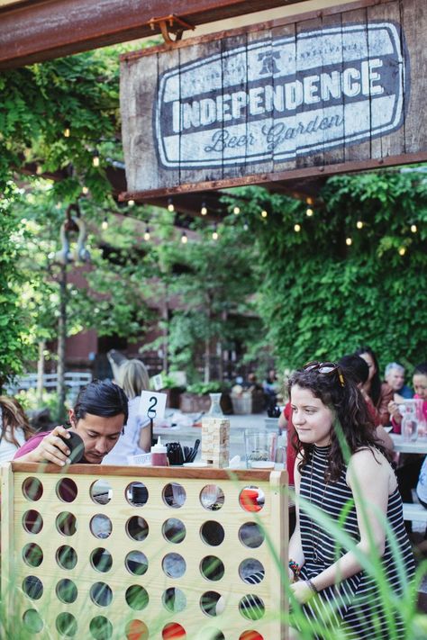 Play Games at These 10 Activity-Filled Philly Bars - Independence Beer Garden Beer Garden Party, Beer Garden Design, Beer Garden Ideas, Pub Interior Design, Beer In Hand, Beer Games, Container Bar, Beer Serving, Diy Home Bar