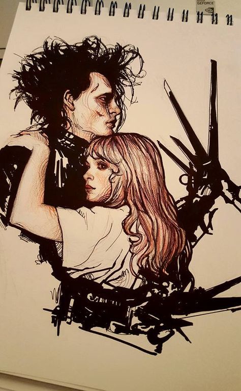 Edward Scissorhands Art, The Legend Of Sleepy Hollow, Tim Burton Art, Gcse Art Sketchbook, Edward Scissorhands, Arte Sketchbook, Amazing Drawings, Art Inspiration Painting, Book Art Drawings