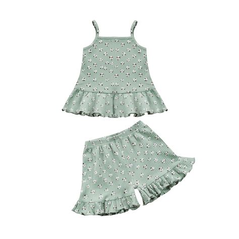 PRICES MAY VARY. 🌼Quality Material: High quality ribbed cotton blend material baby girl clothing,soft and comfortable. 🌼Feature: baby girl floral outfits, cotton ribbed ruffle shirt, sleeveless cami top strap tank top matching whith high waist ruffle shorts pants. Super cute and sweet summer outfits for newborn infant baby girl. 🌼Design:Ruffle strap crop top, Bell-bottomed shorts ,floral pattern design,elastic waist, two piece set. Tops and shorts set 2 piece sunsuit outfits make your little Babies Outfits, Short Pants Outfit, Ruffle Outfit, Strap Crop Top, Floral Outfit, Crop Top And Shorts, Clothes Set