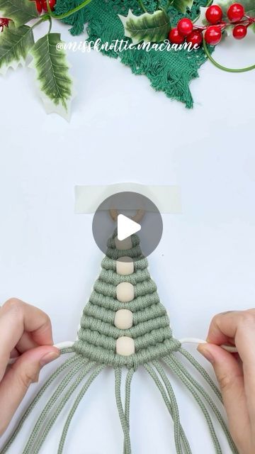 Nghi Ho | Macrame Content Creator/ Author on Instagram: "❄️Macrame Christmas tree full PDF tutorial with step-by-step photos and detailed instructions for total beginners ❄️ DOWNLOAD NOW through link on my bio ( Online store or Etsy) 👆🏻😙😙

#macramechristmasdecor #macramechristmas #macramesnowflake #macramewreath #macramechristmastree #christmasmacrame #diychirstmas #macramedecor #macramemakers #macramestar #christmasmacrame #macramechristmasornament #macramelover #makersgonnamake #modernmacrame #christmasdecor #christmastime #christmasdecorating #christmasspirit #christmasdecorations" Macrame Trees Christmas, How To Make A Macrame Christmas Tree, Christmas Tree With Macrame Ornaments, Diy Macrame Gnome, Macrame Christmas Wreath Tutorial, Christmas Macrame Tutorial, Macrame Christmas Decorations Tutorial, Macrame Christmas Tree Tutorial, Macrame Christmas Trees