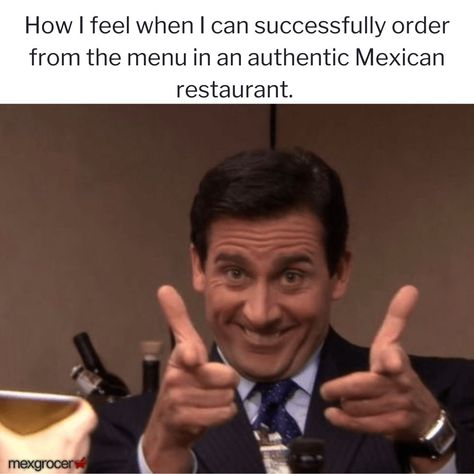 How I feel when I can successfully order from the menu in an authentic Mexican restaurant." 😎🌮 #mexicanrestaurants #mexicanfood #meme #funny Funny Mexican Memes Hilarious, Mexican Memes Funny, Mexican Funny, Mexican Funny Memes, Mexican Memes, Funny Patches, Mexican Humor, Authentic Mexican, Meme Funny