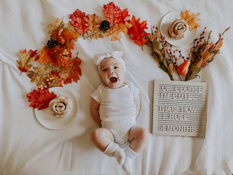 November Milestone Pictures, September One Month Baby Pictures, September Baby Milestone Pictures, September Baby Photo Ideas, November Milestone Picture Ideas, September Baby Monthly Pictures, Thanksgiving Milestone Pictures, November Photoshoot Ideas Baby, September Milestone Picture Ideas