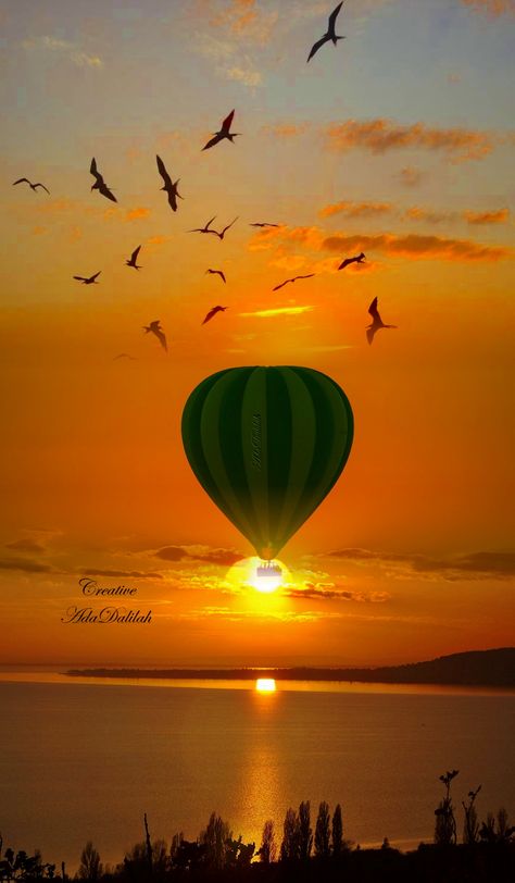 Hot Air Balloon Sunset, Beautiful Sunset Pictures, Animation Wallpaper, Balloon Pictures, Beautiful Black Babies, Around The World In 80 Days, Love Animation Wallpaper, Sunset Pictures, Beautiful Sunset