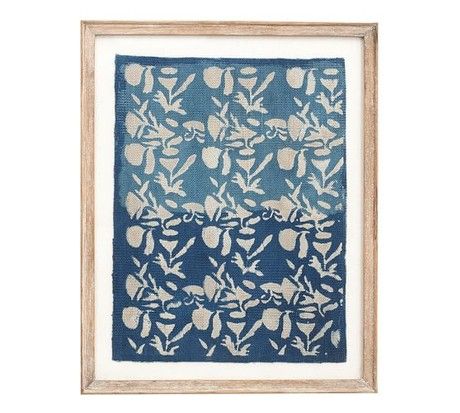 A Simple White Christmas - Owens and Davis Blue Textile, Textiles Artwork, Textile Wall Art, Fabric Wall Art, Decor Pillows, Decorative Pottery, Framed Fabric, Decorative Art, Art Floral