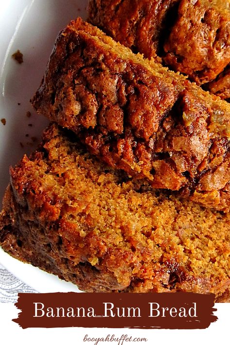 Banana Rum Bread Recipe, Molasses Banana Bread Recipe, Rum Banana Bread Recipe, Banana Rum Bread, Banana And Cinnamon Bread, Jamaican Rum Raisin Banana Bread, Banana Bread With Molasses Recipe, Recipes With Molasses, Recipe With Molasses