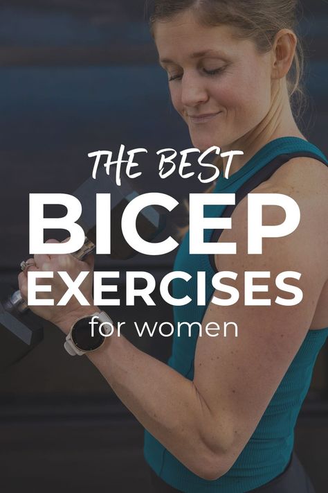 The BEST bicep exercises you can do at home to build bigger and stronger biceps! Standing dumbbell curls, hammer curls, crossbody concentration curls -- the 5 best bicep exercises with dumbbells in a 20-minute biceps workout at home. A complete bicep burnout to build strong, defined biceps. Shoulder Dumbbell, Best Bicep Exercises, Shoulder Dumbbell Workout, Tricep Workout Women, Bicep Workout Women, Dumbbell Bicep Workout, Biceps Workout At Home, Best Bicep Workout, Exercises With Dumbbells