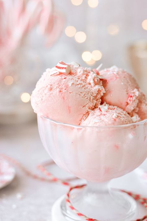 Candy Cane Ice Cream, Ice Cream Lab, Holiday Ice Cream, Ice Cream Pink, Peppermint Ice Cream, Pink Peppermint, Peppermint Extract, Peppermint Brownies, Peppermint Cream