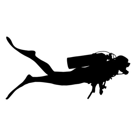 Scuba diving sport people silhouette PNG Design Scuba Diving Drawing, Scuba Diver Drawing, Scuba Diver Silhouette, Diving Silhouette, Scuba Diver Tattoo, Diver Silhouette, Scuba Diving Art, Scuba Tattoo, Diving Sport