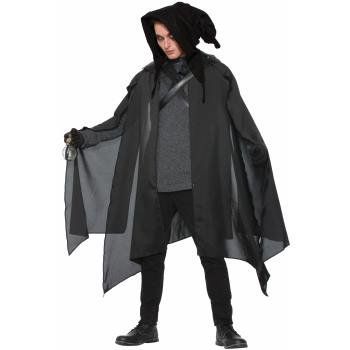 Warlock Costume, Fancy Black Dress, Cowl Hood, Wizard Costume, Fancy Dress Halloween Costumes, Spooky Costumes, Hood Hat, Black Hood, Halloween Costume Accessories