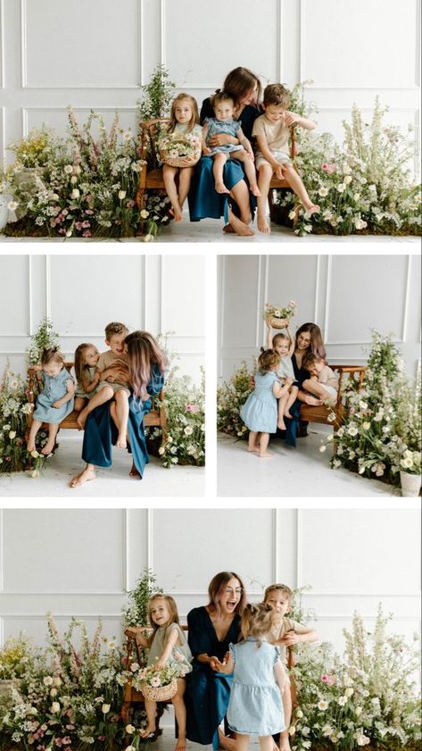 Christmas Floral Photoshoot, Mommy And Me Vintage Photo Shoot, Easter Family Photoshoot Ideas, Mothersday Photoshoot Studio, Indoor Floral Photoshoot, Mother’s Day Florals Photoshoot, Mother’s Day Mini Outside, Mother Days Photoshoot Ideas, Indoor Mothers Day Photoshoot