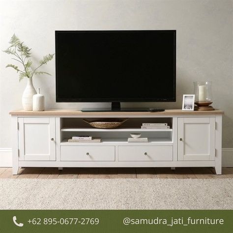 selamat datang di toko online kami🙏 "SAMUDRA JATI" -spesifikasi- ✅nama barang:bufet TV ✅Bahan:kayu ✅Ukuran: ✅Finishing:natural/request ✅Keuntungan berbelanja di @samudra_jati_furniture: 1.melayani costum sesuai keinginan anda 2.boleh konsultasi atau tanya-tanya(FREE) 3.mengutamakan kualitas produk 4.memberi garansi produk 5.menerima pengiriman seluruh indonesia info pemesanan: 📞Admin:‪ +62 895‑0677‑2769 📞Owner:@nikolassamudra4 Terimakasih atas kunjungan anda selamat berbelanja🙏 #kursi #... Cotswold Company, Dresser Kitchen Island, Large Tv Stands, Office Furniture Sets, Home Office Furniture Sets, White Tv, Large Tv, Rack Tv, Casa Patio