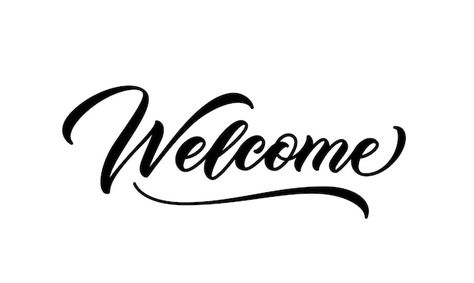 Welcome Font, Hand Lettering Design, Welcome Logo, Welcome Words, Handwritten Text, Cursive Handwriting, Floral Border Design, Cursive Fonts, Design Vector