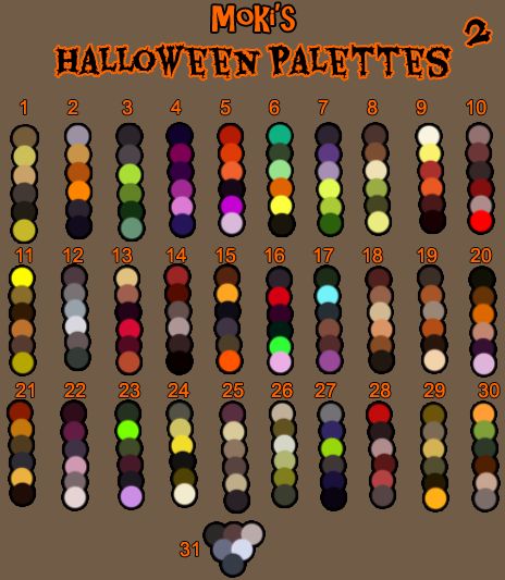 Spooky Halloween Color Palette, Color Palette Deviantart, Oc Color Palette Challenge, Halloween Palette Ideas, Halloween Color Palette 2023, Halloween Color Combos, Fursona Color Palette, Strange Color Palette, Monster Color Palette