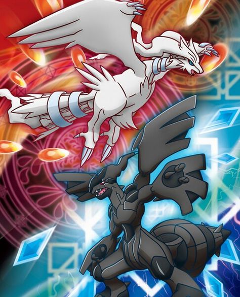 Reshiram and Zekrom Reshiram And Zekrom, Pokemon Omega, Pokemon Dragon, Mythical Pokemon, Legendary Dragons, Cool Pokemon Wallpapers, Pokémon Black And White, Pokemon Pins, Instruções Origami