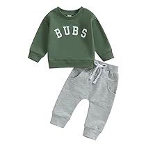 Baby Boy Fall Outfits, Toddler Baby Boy, Print Outerwear, Outfits Long Sleeve, Boys Fall Outfits, Letter Print Sweatshirt, Sweatshirt Set, Top Pants Set, Clothes Set