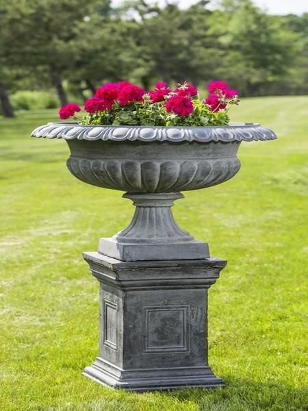 17 Best Outdoor Urns with Pedestals- TheGardenGates.com – The Garden Gates Cemetery Landscape, Pool Planters, Dish Gardens, Outdoor Urns, Garden Vase, Stone Planter, Flower Urn, Campania International, Topiary Garden