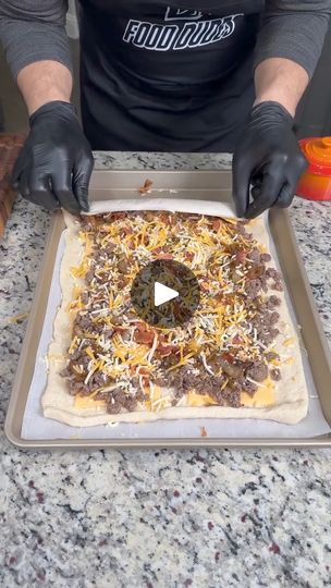 130K views · 1K reactions | Bacon Cheeseburger Roll-Ups | Bacon Cheeseburger Roll-Ups | By Food Pop | Start by unrolling our Pillsbury Pizza Crust and we're just going to unroll this onto our sheet pan. We have some nice parchment paper here. Alright, after your pizza dough is spread out, we're going to put down some American singles. I'm using craft singles here but you can use Velveeta, whatever kind of cheese you want and there we go. Now, we're going to get one pound of cooked and drained ground beef. We're just going to put it right on top here. I'm going to spread it out with my hands. So, it doesn't have to be too perfect here. Just going to go side to side. Put a nice layer of this beautiful burger meat down we're going to season this with a little bit of salt some black pepper and Stromboli Roll Ups, Easy Bacon Cheeseburger Roll Up, Garlic Bacon Cheeseburger Roll Ups, Cheeseburger Roll Up Crescent Rolls, Cheese Burger Roll Up, Pizza Using Pillsbury Pizza Dough, Bacon Cheeseburger Roll Up, Garlic Butter Bacon Cheeseburger Roll Ups, Bacon Cheeseburger Wraps