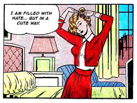 I Am Filled With Hate... But In A Cute Way. Heather Chandler, Comic Pop Art, Under Your Spell, Putao, Pop Art Comic, Bd Comics, Retro Comic, Comics Girl, Art Pop