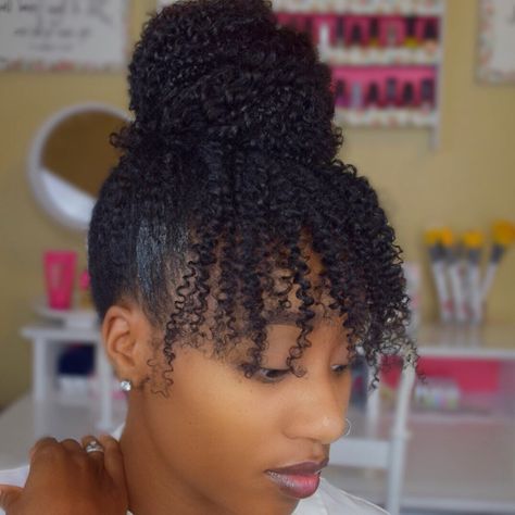 Create A Quick Loose Bun Using Clip-Ins High Puff, Natural Hair Rules, Black Hair Updo Hairstyles, Natural Hair Bun Styles, African Hair Braiding Styles, Pelo Afro, Hair Twist Styles, 4c Hair, Natural Hair Styles Easy