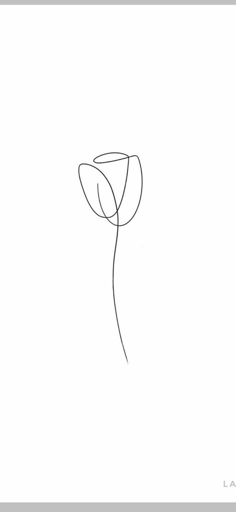 Minimalistic Line Art Tattoo, One Line Aesthetic Drawing, Tulip Aesthetic Tattoo, Tulip Line Drawing Tattoo, Simplistic Line Art, Aistetics Wallpaper, Tulip Wallpaper Drawing, Tulip Line Tattoo, Line Art Tattoos Flower