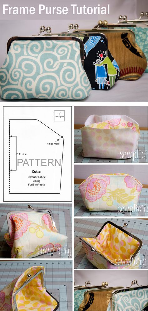 Frame Purse Tutorial and Pattern Diy Purse Frame Clutch Tutorial, Purse Frame Pattern, Vintage Purse Patterns, Metal Clasp Purse Pattern, Diy Clasp Purse, Frame Bag Pattern Free, Clasp Bag Pattern, How To Make A Clutch Purse Diy, Clasp Purse Pattern Free