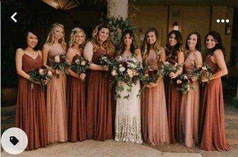 Fall Bridesmaid Dresses Flowy, Fall Wedding Bridesmaids, Fall Bridesmaids, Fall Bridesmaid Dresses, Rose Bridesmaid Dresses, Bridesmaid Dress Colors, Fall Wedding Colors, Romeo Juliet, Autumn Wedding