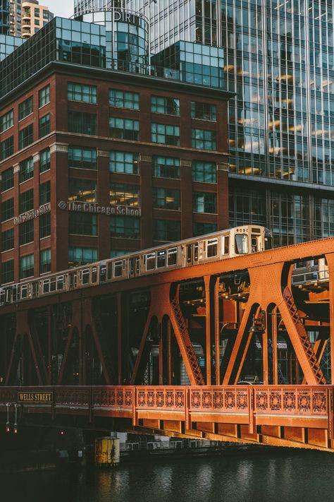 Chicago Wall Art Subway Train Wall Art Fine Art Prints | Etsy Street Photography Chicago, Chicago Street Photography, Chicago Brownstone, Street Perspective, Street Reference, Chicago Train, Pretty Cities, Chicago Wallpaper, Art Prints Minimalist