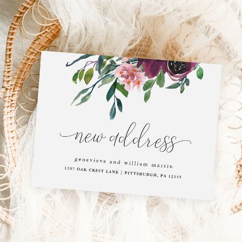 New Address Calligraphy Change of Address Moving Announcement Postcard Address Calligraphy, New Address Announcement, Moving Announcement Postcard, New House Announcement, Moving Announcement, Moving Announcements, New Address, Beautiful Calligraphy, Calligraphy Script