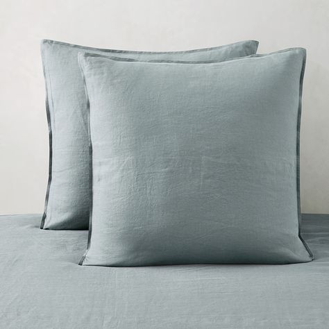 PRICES MAY VARY. Package Includes: 2 Pillowcases (Insert not includes). Standard Size Pillow cases: 20'' x 26''. King Size Pillow Cases: 20'' x 36''. Euro Sham: 26'' x 26''. 100% Linen: Bed pillow protectors are made from 100% pure French linen, naturally grown and harvested in Normandy-France. Our linen sham designed the opening at the central of back, effectively prevent pillow fall out. Pillowcases with double-stitching edge and fine sewing, more durable for long lasting. Linen the more you w Blue Bed Pillows, Pillow Protector, King Size Pillows, Feather Pillows, Throw Pillow Inserts, Fresh Linen, Bed Pillow, Euro Sham, Euro Shams