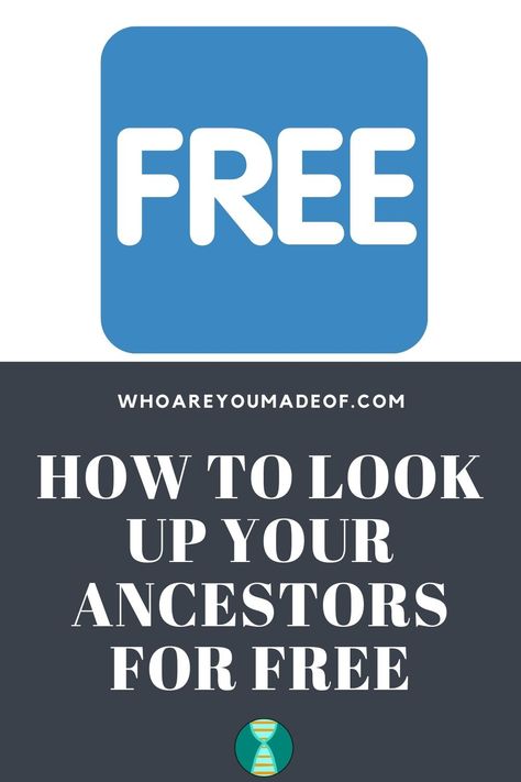 How to Look Up Your Ancestors For Free - Who are You Made Of? Free Genealogy Records, Family Tree Forms, Genealogy Templates, Family History Organization, Free Genealogy Sites, Genealogy Ideas, Photo Organizing, Genealogy Organization, Family Tree Research