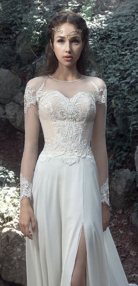 Milva 2017 Wedding Dress – Arwen Collection Arwen Wedding, Elvish Wedding, Wedding Dress Ideas, Medieval Wedding, Pnina Tornai, Dresses Cocktail, Beauty Dress, Dresses 2020, Bridal Wedding Dresses