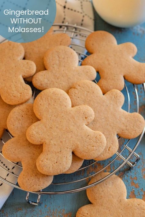 The best recipe to make perfect gingerbread cookies without molasses that are still sweet, spiced, and hold their space perfectly! #gingerbread #cookies #christmascookies Molasses Gingerbread Cookies, Decorating Gingerbread Cookies, Gingerbread Cookies Without Molasses, Molasses Gingerbread, Cookies Molasses, Old Fashioned Molasses Cookies, Gingerbread Cookies Recipe, Vegan Simple, Easy Gingerbread Cookies