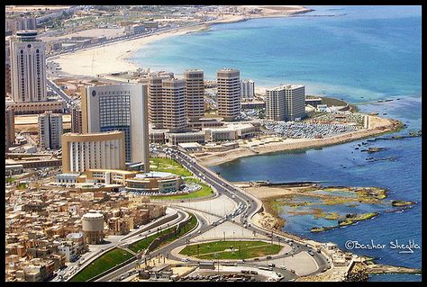 Tripoli , Libya.. el 3aseema the best place on earth! Libya Tripoli, Tripoli Libya, List Of Cities, Beautiful Sites, African Countries, Libya, World Cultures, Birds Eye View, City Travel