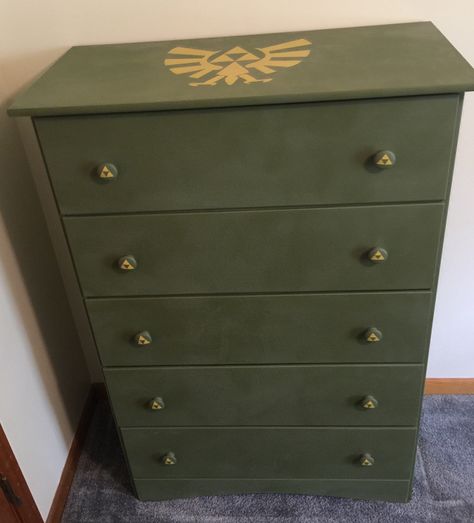 Zelda Baby, Nerd Home, Pokemon Room, Green Dresser, Boy’s Room, Lego Room, Room Update, Boys Bedroom Decor, Gamer Room