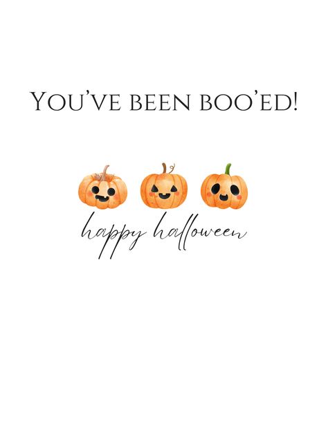 Free Printable: You've Been Booed You Have Been Booed Printable Free, You've Been Booed Free Printable, You Have Been Booed, You've Been Booed Printable, Youve Been Bood, Booed Printable, Been Booed, You've Been Booed, Pumpkin Stickers