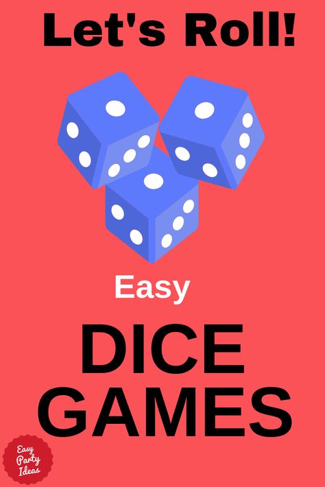 Dice Games For Seniors, Easy Dice Games, Facetime Games, Bunco Christmas, Games For Parties, Bunco Dice, Easy Party Ideas, Family Games To Play, Old Fashioned Games