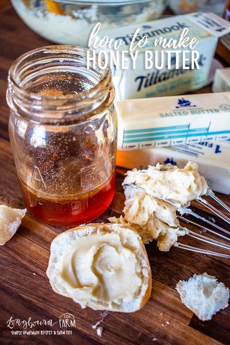 Learning how to make honey butter is super easy and so quick! Keep a stash in your fridge at all times so you can have it whenever you feel like it! #honeybutter #honey #butter #butterrecipe #whippedhoneybutter #homemadehoneybutter #howtomakehoneybutter #easyhoneybutter Easy Honey Butter, Homemade Honey Butter, Honey Butter Recipe, Nut Butter Recipes, Whipped Honey, Marmalade Recipe, Healthy Sauces, Best Bread Recipe, Spread Recipes