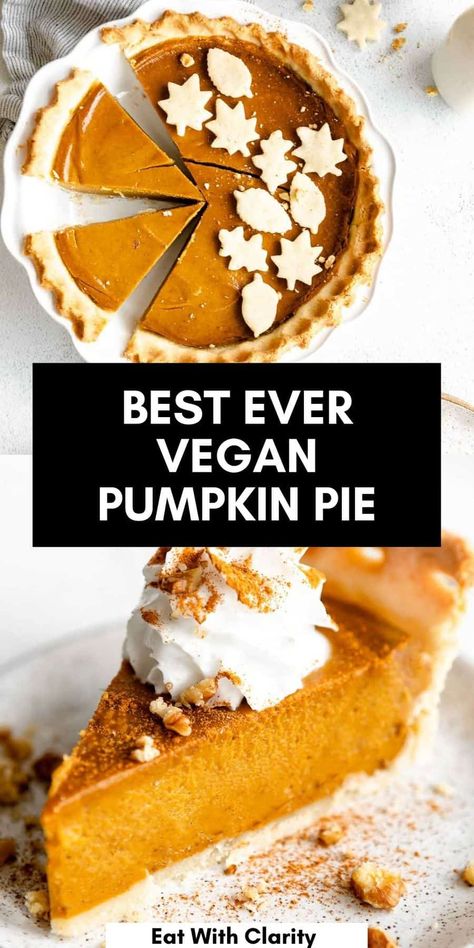 Dairy Free Thanksgiving Dessert, Vegan Pumpkin Pie Recipe, Vegan Apple Pie, Gluten Free Pie Crust, Healthy Pumpkin Pies, Grain Free Desserts, Simple Pantry, Vegan Pumpkin Pie, Homemade Pumpkin Pie