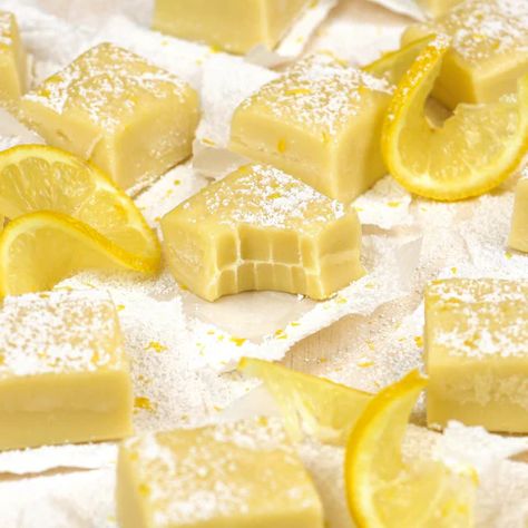 5 minute Lemon Fudge | Proper Good Two Ingredient Fudge, Lemon Fudge, Two Ingredient, Lemon Curd, White Chocolate Chips, Baking Pans, Brighten Your Day, White Chocolate, Fudge