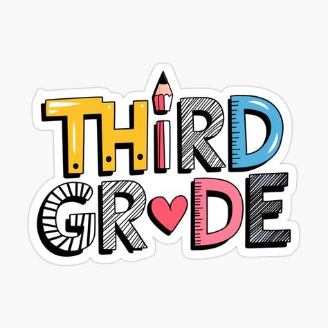 Get my art printed on awesome products. Support me at Redbubble #RBandME: https://www.redbubble.com/i/sticker/Third-Grade-Back-To-School-3rd-Grade-Teacher-by-ViktoonShirts/164202703.EJUG5?asc=u Popular In School, Back To School 3rd Grade, Coffee Sticker Design, 3rd Grade Teacher, Teacher Stickers, Coffee Stickers, Aesthetic Coffee, Classroom Crafts, Coffee Is Life