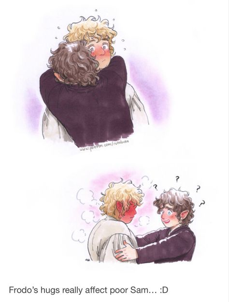 Samfrodo Fanart, Frodo X Sam Fanart, Frodo And Sam Fanart, Sam X Frodo, Tolkien Hobbit, Concerning Hobbits, Hobbit Art, Lotr Art, The Shire