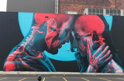 @insane51 wall in Worcester, Massachussetts, USA 🇺🇸(2018) • #insane51 #urbanart #streetart #painting #streetartofficial #contemporaryart #worcester #massachusetts Double Exposition, Foto 3d, Murals Street Art, Futuristic Art, 3d Wall Art, Street Art Graffiti, Worcester, Street Artists, Mural Art