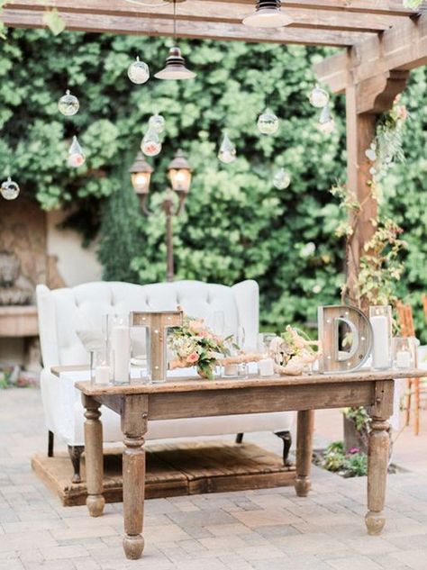 Rustic Sweetheart Table, San Juan Capistrano Wedding, Rustic Wedding Details, Honey Photography, Beachy Wedding, Sweetheart Table Wedding, Country Chic Wedding, Wedding Planning Guide, San Juan Capistrano