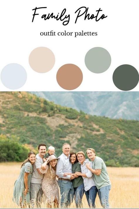 Natural Colors Family Photos, Green Tones Family Pictures, Color Palettes Family Photos, Grey And Pink Family Photo Outfits, Cream Color Photo Shoot, Colors For Photos Family Pictures, Family Picture Outfit Color Palette, Natural Color Palette Family Photos, Maternity Photos Color Scheme