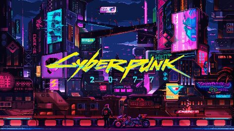 ArtStation - Cyberpunk 2077, Pixel Jeff Cyberpunk Games, Retro Artwork, App Pictures, Cyberpunk City, Arte Cyberpunk, Graphic Wallpaper, Ghost In The Shell, City Wallpaper, Character Wallpaper