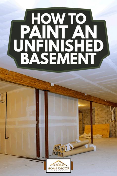 How To Paint An Unfinished Basement How To Make An Unfinished Basement Livable, Paint Unfinished Basement, Cleaning Concrete Floors, Unfinished Basement Ceiling, Basement Painting, Basement Makeover, Basement Ceiling, Paint Thinner, Cement Floor