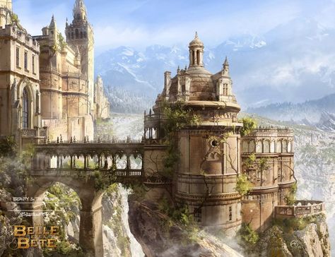 (Place) Crystal City Fantasy City, Fantasy Castle, Fantasy Setting, Fantasy Places, Art Et Illustration, A Castle, Throne Of Glass, Arte Fantasy, Environment Design