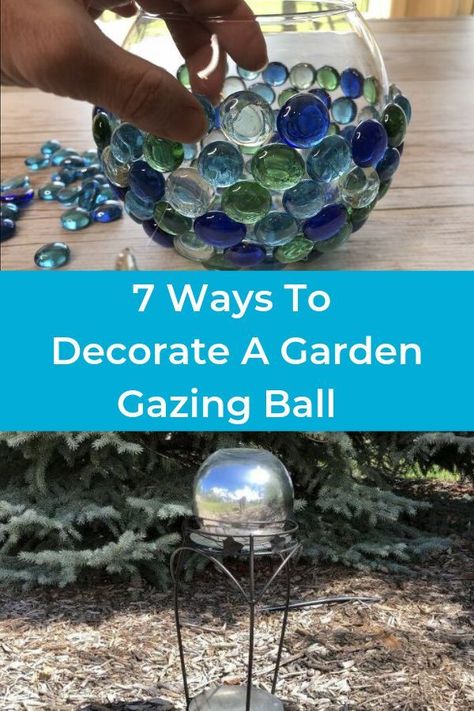 I love garden gazing balls but I don't love the price. I made a variety of gazing balls for my garden, had fun while doing it, and used inexpensive items to get the look I desired. dollar store marble | garden gazing stones | gardening | outdoor living | outdoor | diy backyrd decor | garden decor | garden | gardening Backyard Sandbox, Easy Backyard Diy, Keyhole Garden, Garden Globes, Backyard Playhouse, Garden Balls, House Simple, Easy Backyard, Fleur Design